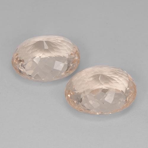 Pedras preciosas de morganita rosa natural de 10,96 ct, corte oval, VVS-VS