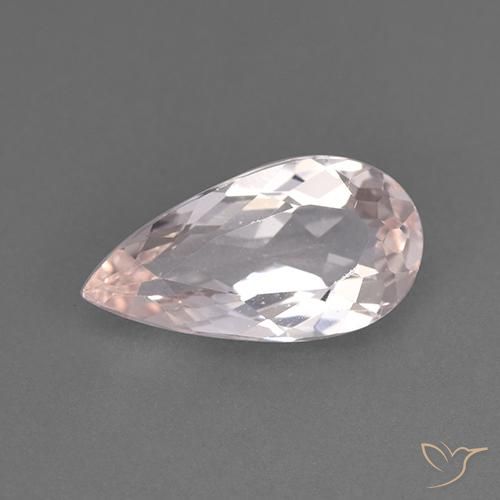 1.30ct Natural Luz rosa Morganita, Formato de pêra, VVS-VS