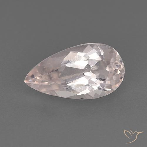 1.21ct Natural Luz rosa Morganita, Formato de pêra, VS