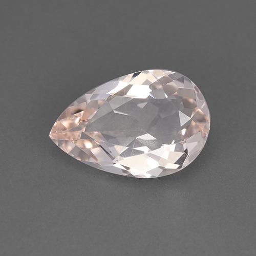 Morganita rosa natural 1,43ct, formato de pêra, VVS-VS