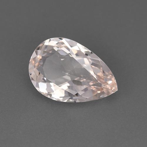Morganita rosa natural 1,43ct, formato de pêra, VVS-VS