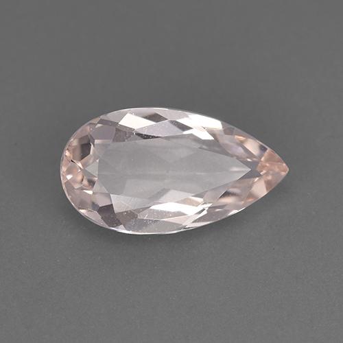 Morganita rosa natural 1,11ct, formato de pêra, VVS-VS