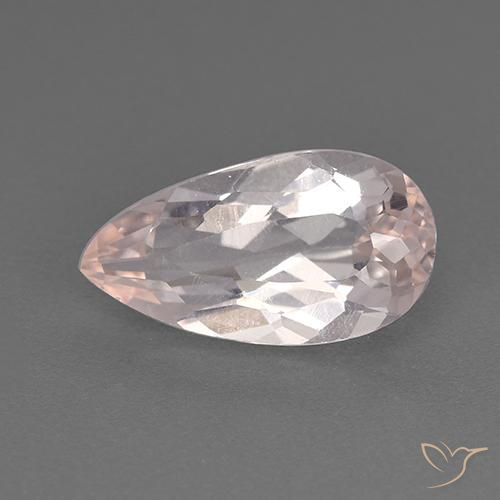 1.77ct Natural Rosa Flamingo Morganita, Formato de pêra, VVS-VS