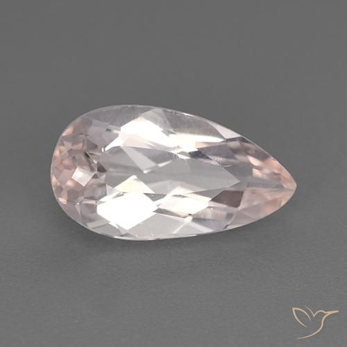 Morganita Rosa Flamingo Natural 1.77ct, Formato de pêra, VVS-VS