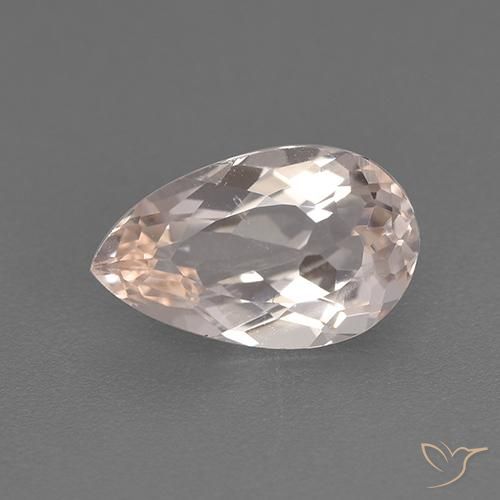 1.60ct Natural Rosa bem claro Morganita, Formato de pêra, VVS-VS