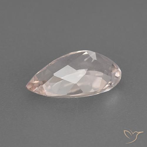 Morganita Rosa bem claro Natural 1.60ct, Formato de pêra, VVS-VS