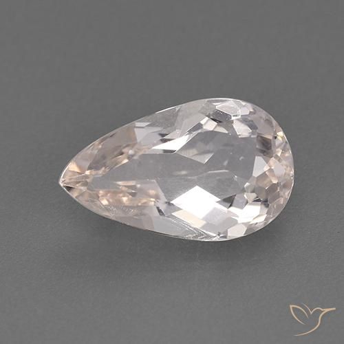 1.68ct Natural Rosa salmão Morganita, Formato de pêra, VVS-VS