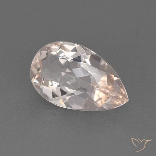 Morganita Rosa salmão Natural 1.20ct, Formato de pêra, VVS-VS