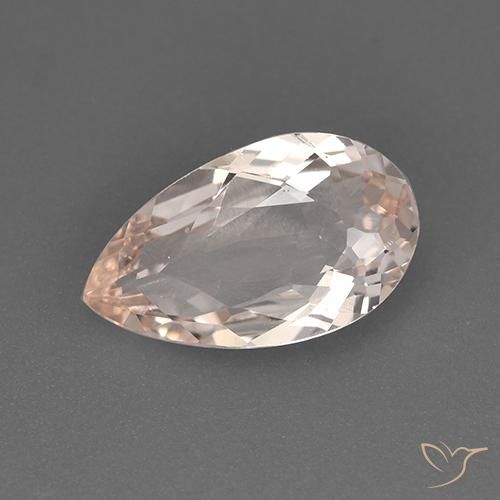 1.39ct Natural Rosa Médio Claro Morganita, Formato de pêra, VVS-VS