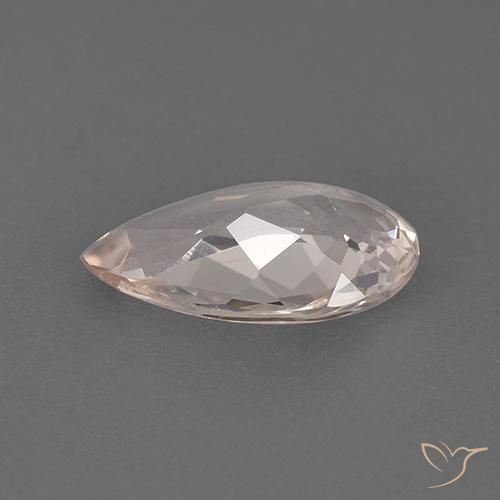 Morganita Rosa Médio Claro Natural 1.39ct, Formato de pêra, VVS-VS
