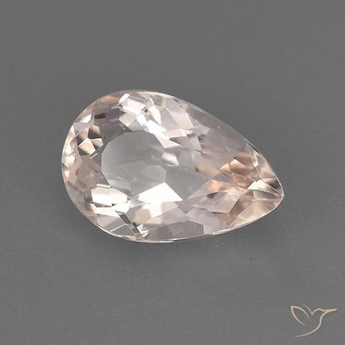 Morganita Rosa salmão Natural 1.51ct, Formato de pêra, VS