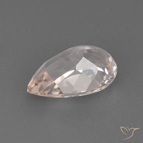 Morganita Rosa salmão Natural 1.51ct, Formato de pêra, VS