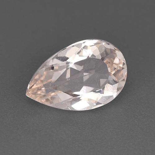 Morganita rosa natural 1,61ct, formato de pêra, VVS-VS