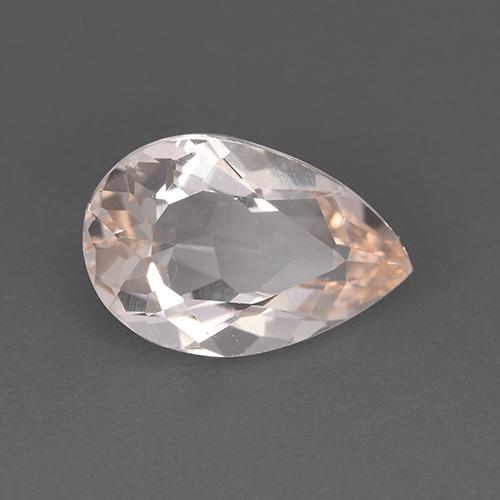 Morganita rosa natural 1,61ct, formato de pêra, VVS-VS