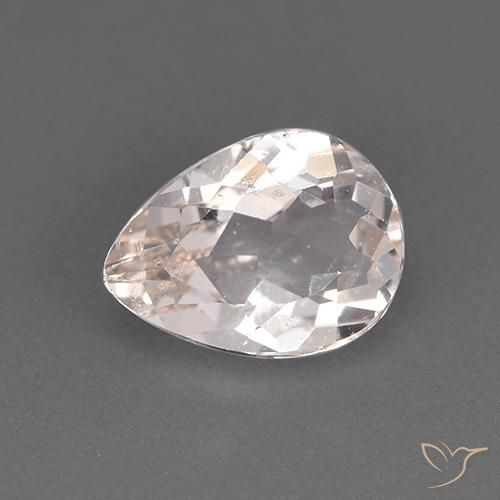 1.36ct Natural Rosa bem claro Morganita, Formato de pêra, VS
