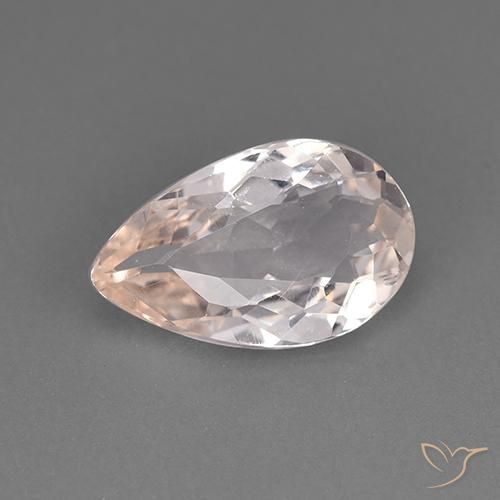 1.67ct Natural Rosa bem claro Morganita, Formato de pêra, VS
