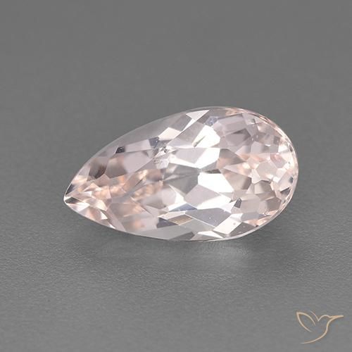 1.50ct Natural rosa médio Morganita, Formato de pêra, VVS-VS