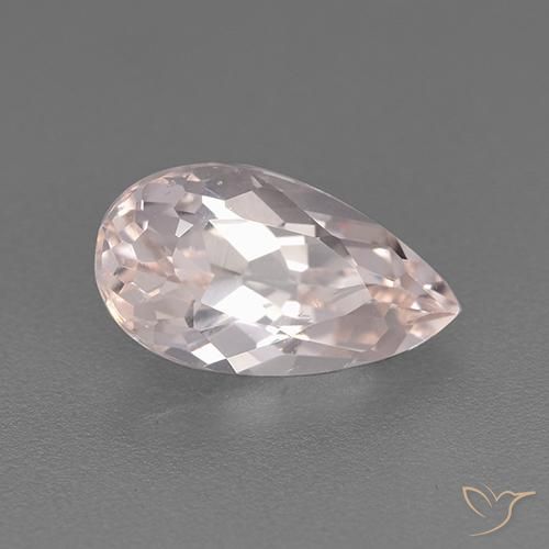 Morganita rosa médio Natural 1.50ct, Formato de pêra, VVS-VS