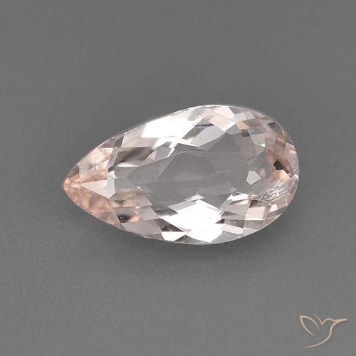 1.25ct Natural Rosa Médio Claro Morganita, Formato de pêra, VVS-VS