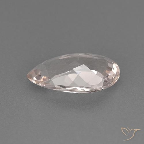 Morganita Rosa Médio Claro Natural 1.25ct, Formato de pêra, VVS-VS