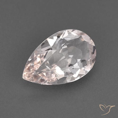 1.16ct Natural Luz rosa Morganita, Formato de pêra, VVS-VS