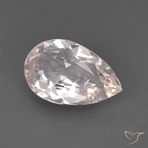 Morganita Luz rosa Natural 1.16ct, Formato de pêra, VVS-VS