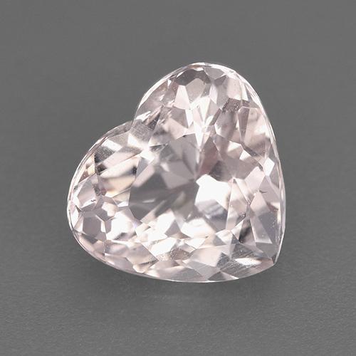 Morganita Luz rosa Natural 1.91ct, Formato de coração, VS
