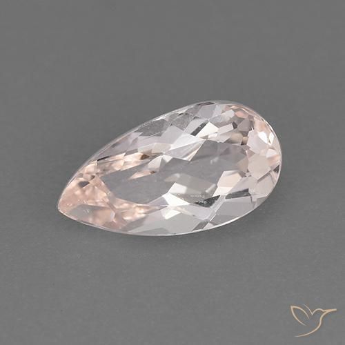 1.10ct Natural Rosa Flamingo Morganita, Formato de pêra, VVS-VS