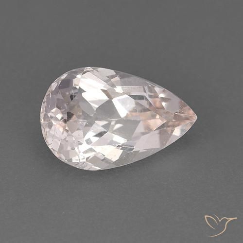 Morganita Rosa Flamingo Natural 1.51ct, Formato de pêra, VS