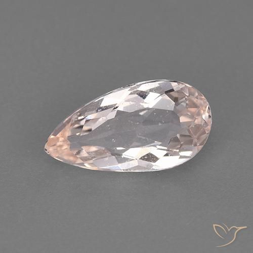 0.97ct Natural rosa médio Morganita, Formato de pêra, VVS-VS