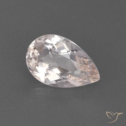 Morganita Luz rosa Natural 0.90ct, Formato de pêra, VVS-VS