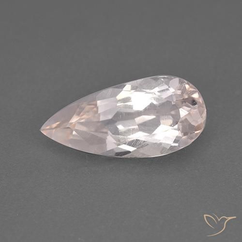 1.50ct Natural Luz rosa Morganita, Formato de pêra, VS, Photo A