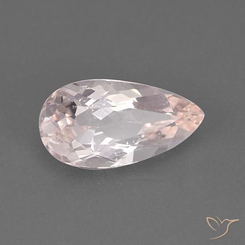 Morganita Rosa Flamingo Natural 1.86ct, Formato de pêra, VS