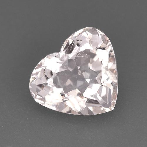 Morganita rosa natural 1,30ct, formato de coração, VS
