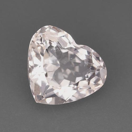 Morganita rosa natural 1,30ct, formato de coração, VS
