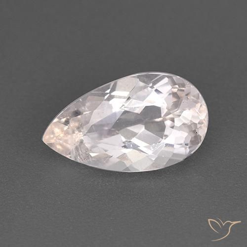 1.53ct Natural Luz rosa Morganita, Formato de pêra, VS