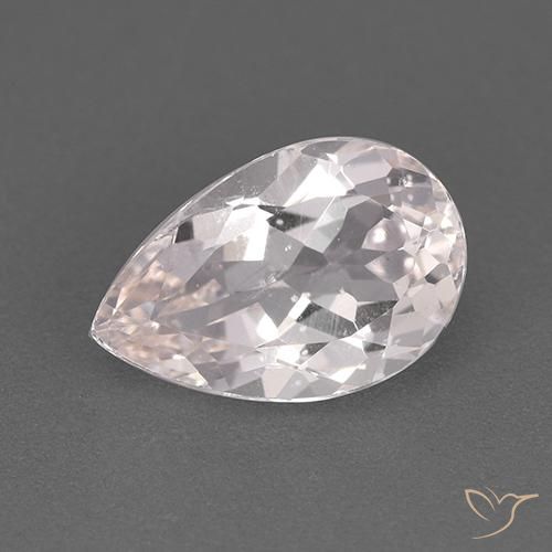 1.73ct Natural Luz rosa Morganita, Formato de pêra, VS