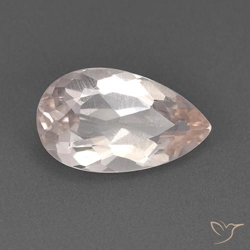 Morganita Rosa bem claro Natural 1.75ct, Formato de pêra, VS