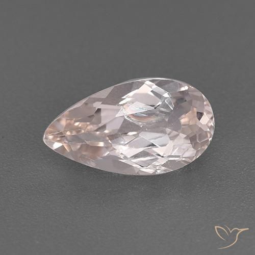 1.60ct Natural Tom Rosa Rosa Morganita, Formato de pêra, VS