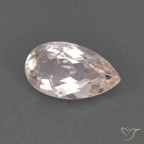 1.37ct Natural Rosa Flamingo Morganita, Formato de pêra, VS