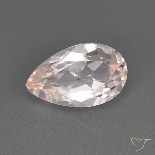 1.42ct Natural Rosa Flamingo Morganita, Formato de pêra, VVS-VS
