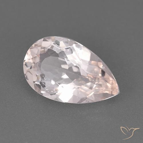 Morganita Luz rosa Natural 1.38ct, Formato de pêra, VS