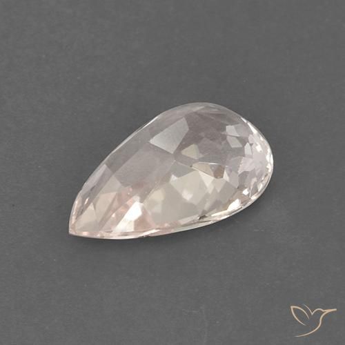 Morganita Rosa Médio Claro Natural 1.37ct, Formato de pêra, VS