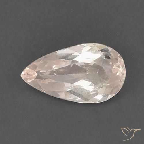 Morganita Rosa salmão Natural 1.21ct, Formato de pêra, VS