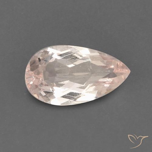 1.60ct Natural Rosa salmão Morganita, Formato de pêra, VS