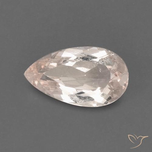 Morganita Rosa salmão Natural 1.60ct, Formato de pêra, VS