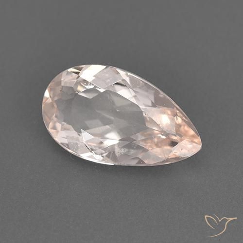 Morganita Rosa salmão Natural 1.21ct, Formato de pêra, VS