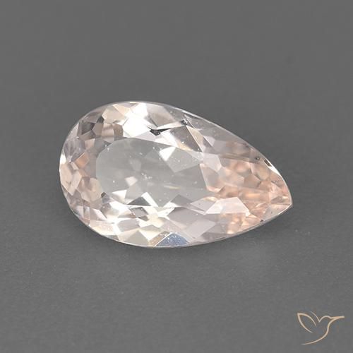 Morganita Rosa salmão Natural 1.42ct, Formato de pêra, VVS-VS