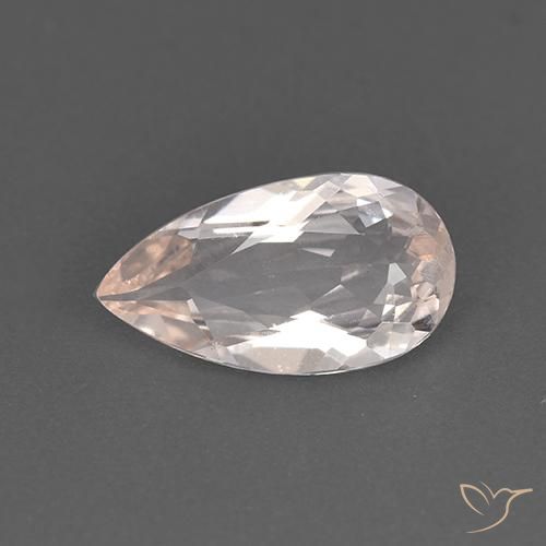 1.12ct Natural Rosa Médio Claro Morganita, Formato de pêra, VVS-VS