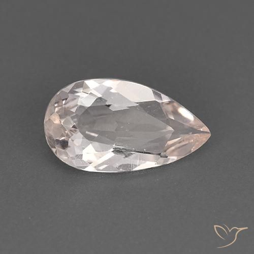 Morganita Rosa Médio Claro Natural 1.12ct, Formato de pêra, VVS-VS